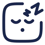 Sleeping Square SVG Icon